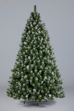 Ель Рождественская 2 (серебряные кончики, шишки)